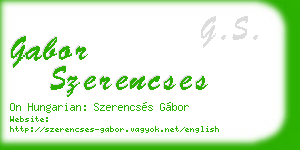 gabor szerencses business card